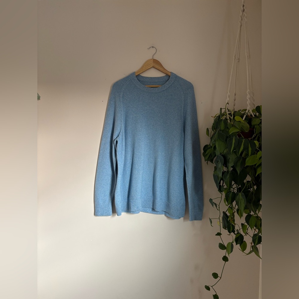 Lululemon Textured Knit Crewneck Sweater in Sky Blue - Picture 2 of 8